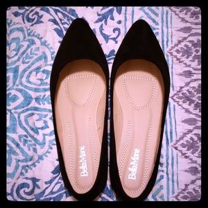 Bella Marie Black Suede Flats